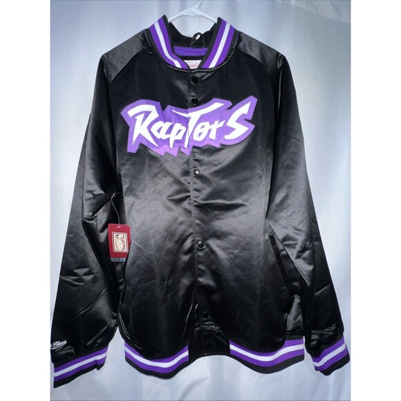 Men’s Mitchell & Ness Toronto Raptors Lightweight Satin Varsity Jacket Size XL